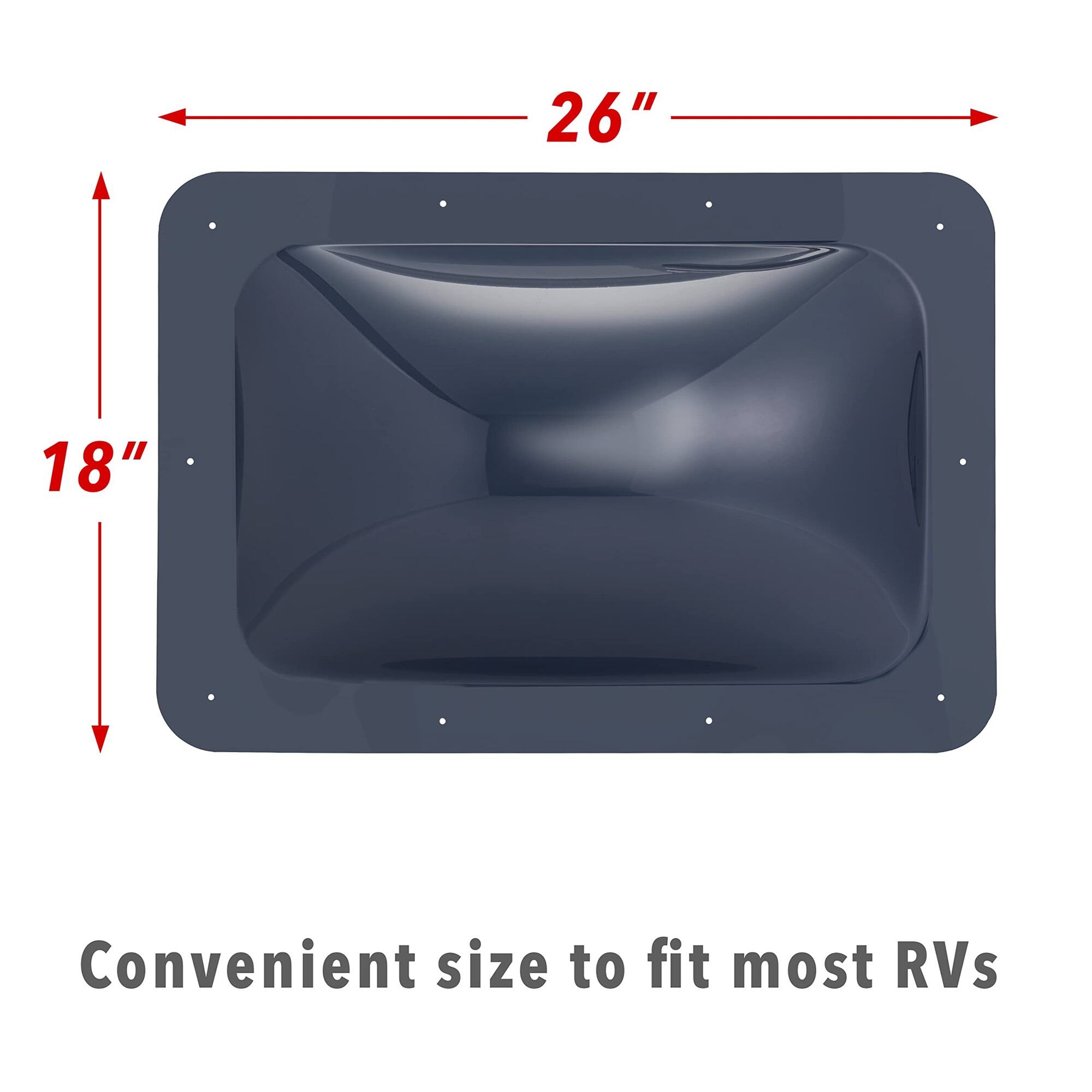 26" x 18" Convenient size to fit most RVs