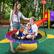 Alt View 3. Costway - Costway 40" Saucer Tree Swing 660 LBS for Kids Adults Outdoor with LED Lights - Black Rainbow.