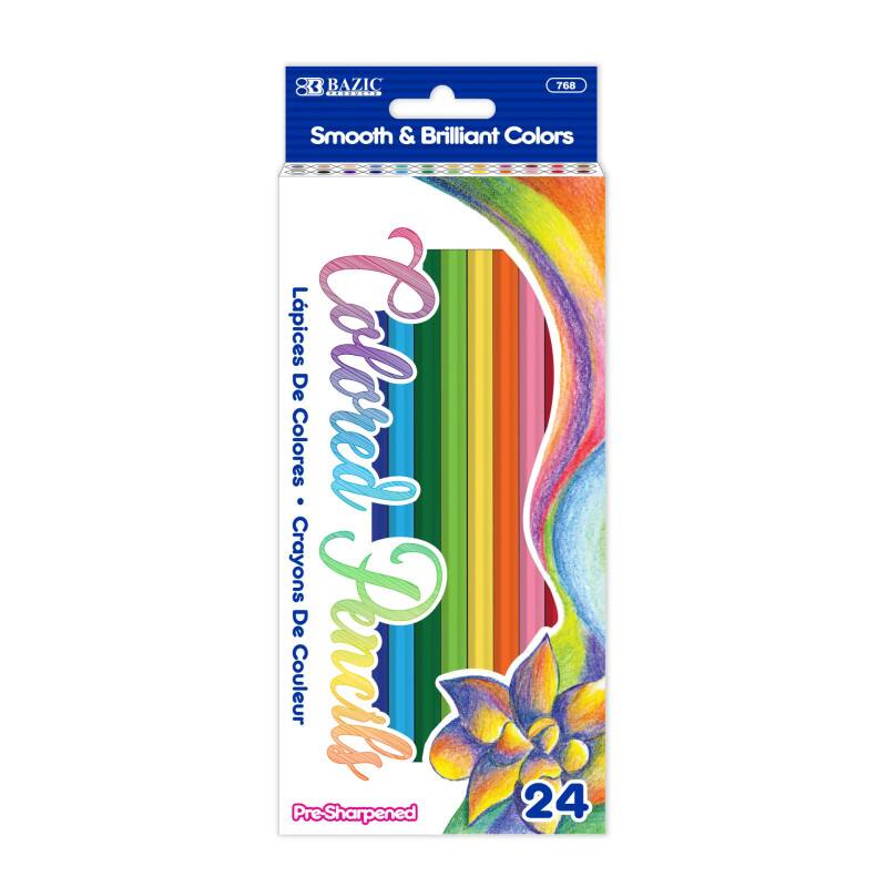 BAZIC Products - Colored Pencils  Assorted Colors  Pack of 24 price history on PriceWatchPro