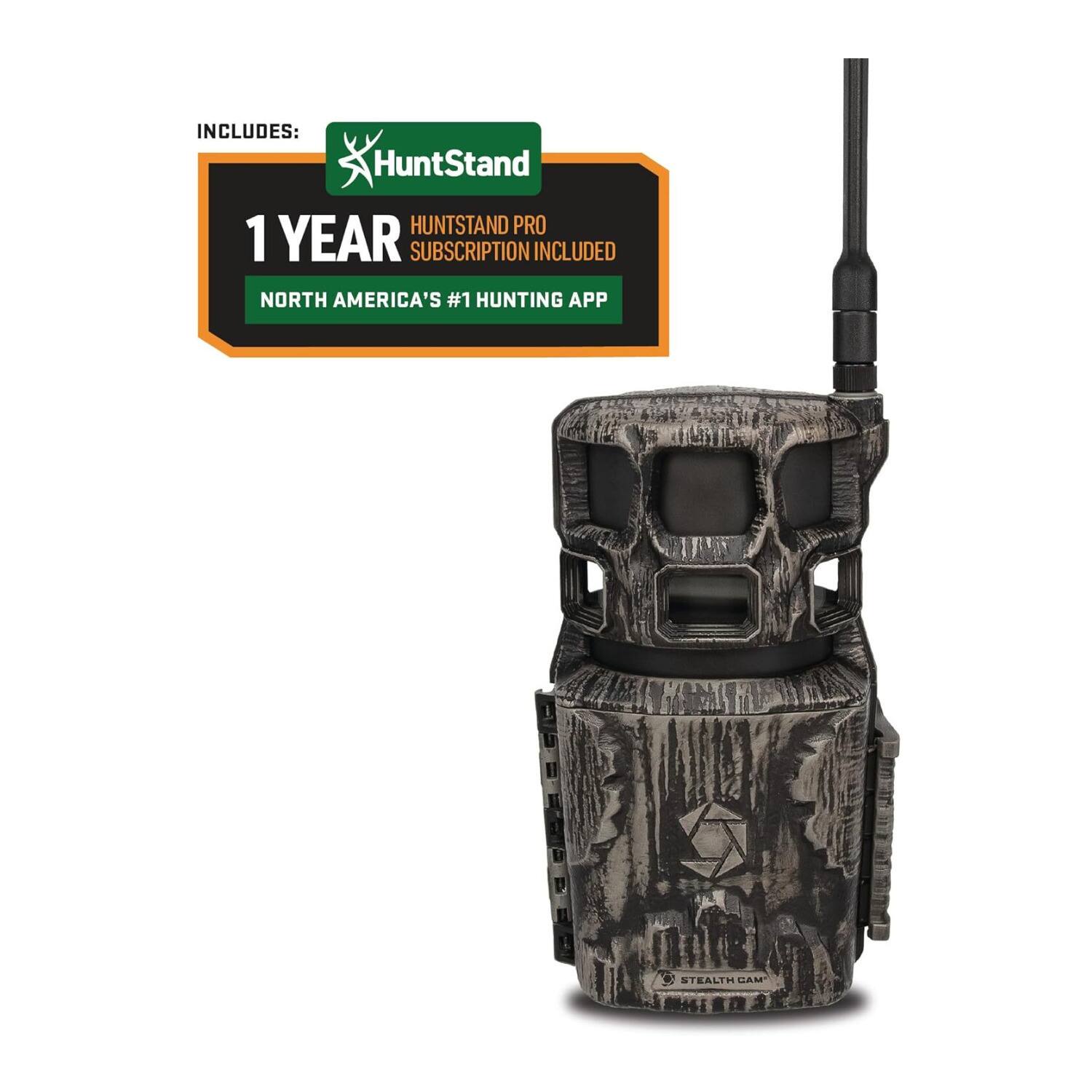 INCLUDES:  
HuntStand  
1 YEAR HUNTSTAND PRO SUBSCRIPTION INCLUDED  
NORTH AMERICA'S #1 HUNTING APP  
STEALTH CAM