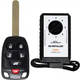 Car Keys Express - Honda Simple Key - 4 Button Remote and Key Combo with Trunk and programming device - Black