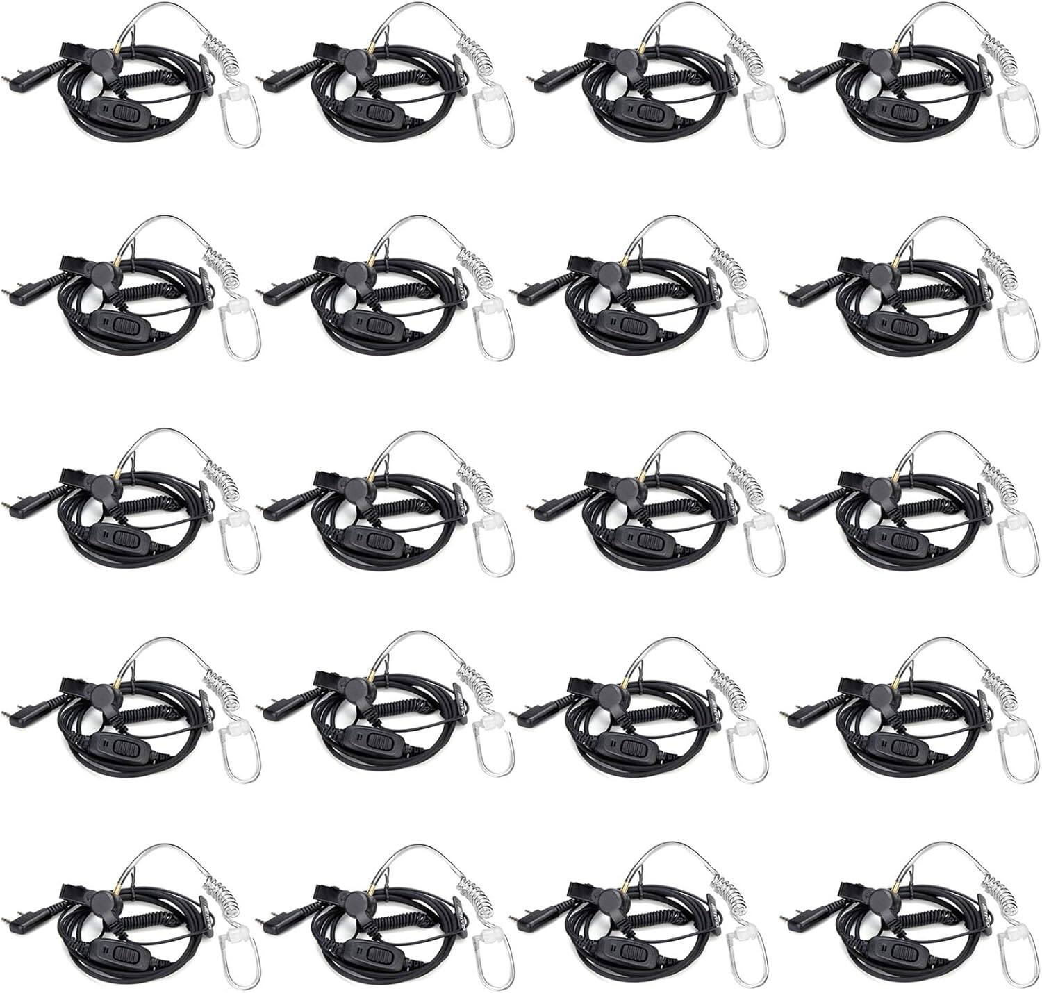 Front. Retevis - Retevis Walkie Talkie Earpiece, Coiled Cord, for H777/RT22/RT68/RT21/RT68H | Compatible with Pxton, Baofeng, Kenwood Wal - Black.