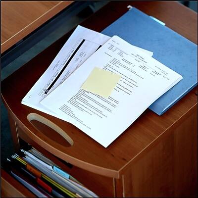 Alt View 4. Post-it - Notes, 3" x 3", Canary Collection, 90 Sheet/Pad, 18 Pads/Pack - Canary Yellow.