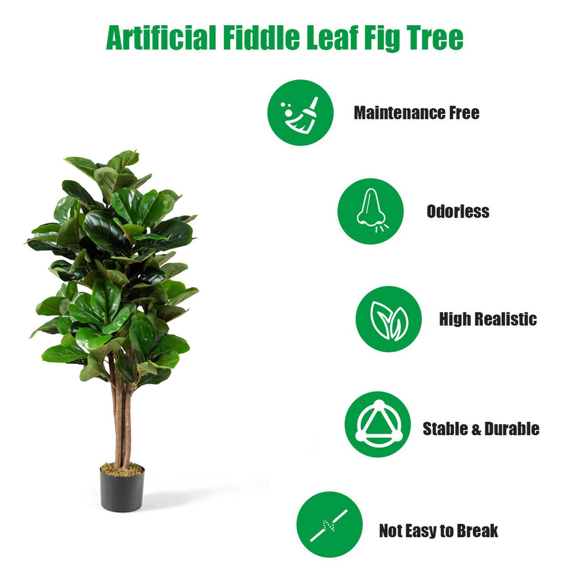 Artificial Fiddle Leaf Fig Tree

- Maintenance Free
- Odorless
- High Realistic
- Stable & Durable
- Not Easy to Break