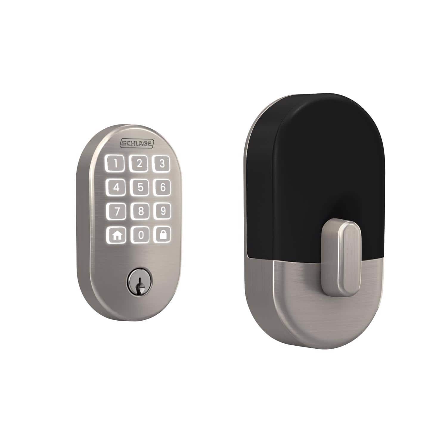 Schlage - Arrive Satin Nickel Steel Wi-Fi Deadbolt