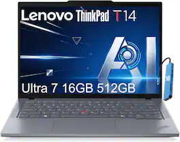 Lenovo - Upgraded - ThinkPad T14 Gen 5 14" WUXGA AI PC Business Laptop - Intel Core Ultra 7 with 16GB RAM - 512GB SSD - Windows 11 Pro - Gray