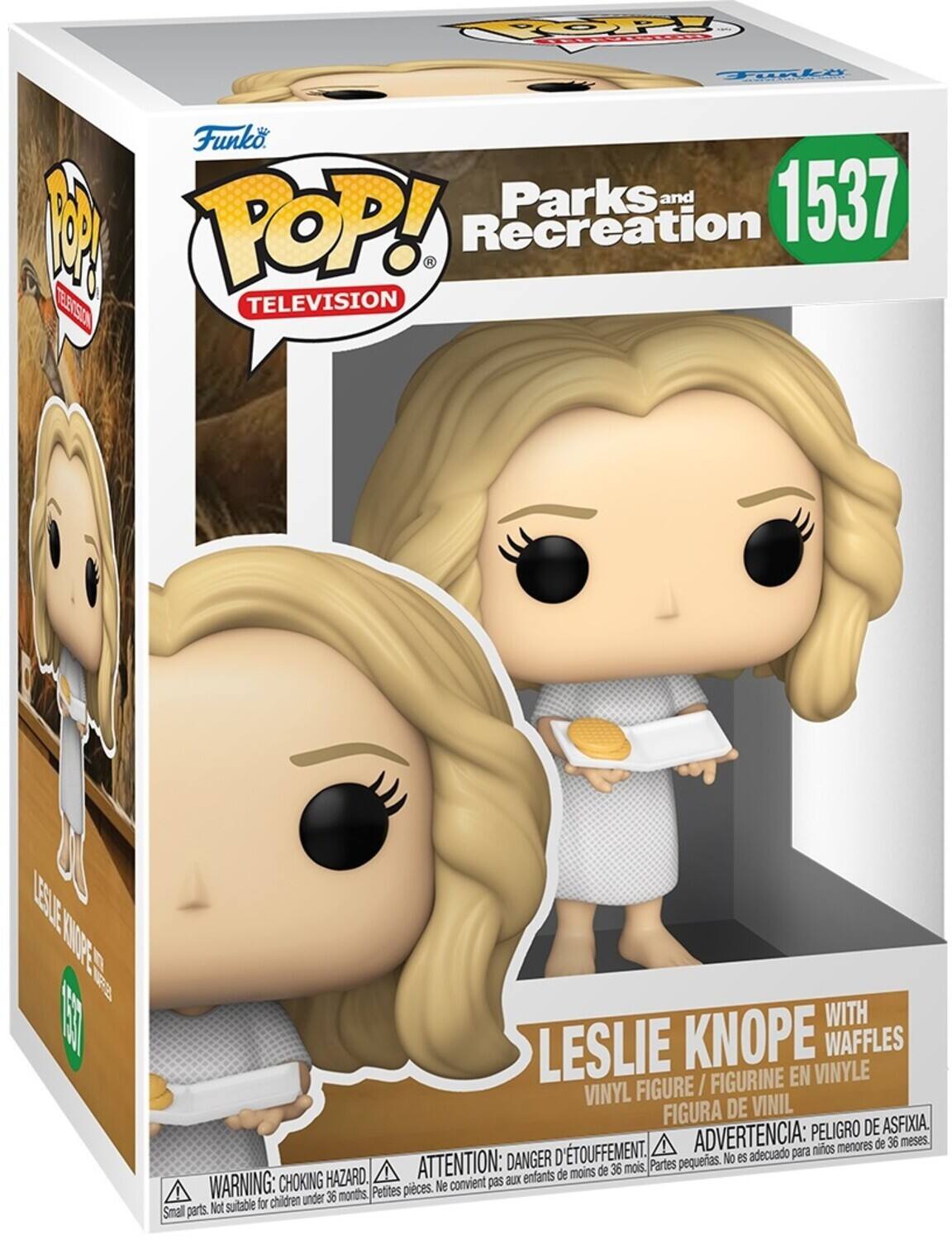 OPY Tike Funko. Parks and Recreation 1537 M POP! Television. With Leslie Knope Vinyl Waffles I Figurine En Vinyl Figure Figura De Vinil Peligro De Asfixia. D'touffement. Advertencia: adecuado para niños menores de 36 meses. Danger d'étouffement. Advertencia: Peligro de asfixia. Partes pequeñas. No es acuñado para niños menores de 36 meses. Warning: choking hazard. Small parts. Not suitable for children under 36 months.