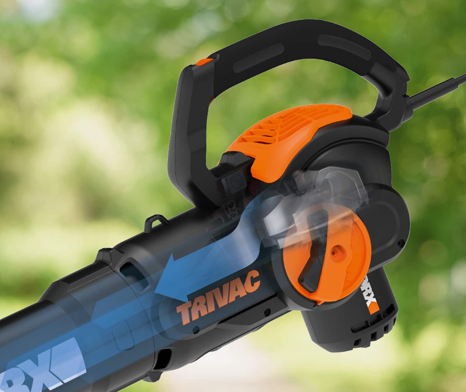 Alt View 11. WORX - 12 Amp TRIVAC 75 MPH 600 CFM Electric Leaf Blower/Mulcher/Vacuum - Black.