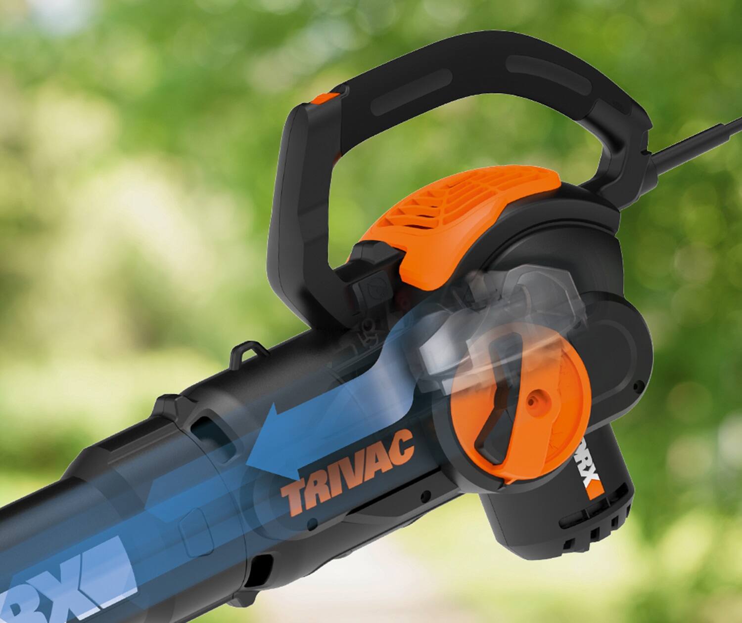 Alt View 11. WORX - 12 Amp TRIVAC 75 MPH 600 CFM Electric Leaf Blower/Mulcher/Vacuum - Black.