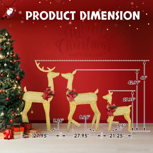 PRODUCT DIMENSION  
Merry Christmas  
HAPPY NEW YEAR  

48"  
42.91"  
27.95"  
8.26"  
8.26"  
5.1"  
27.95"  
27.95"  
21.25"