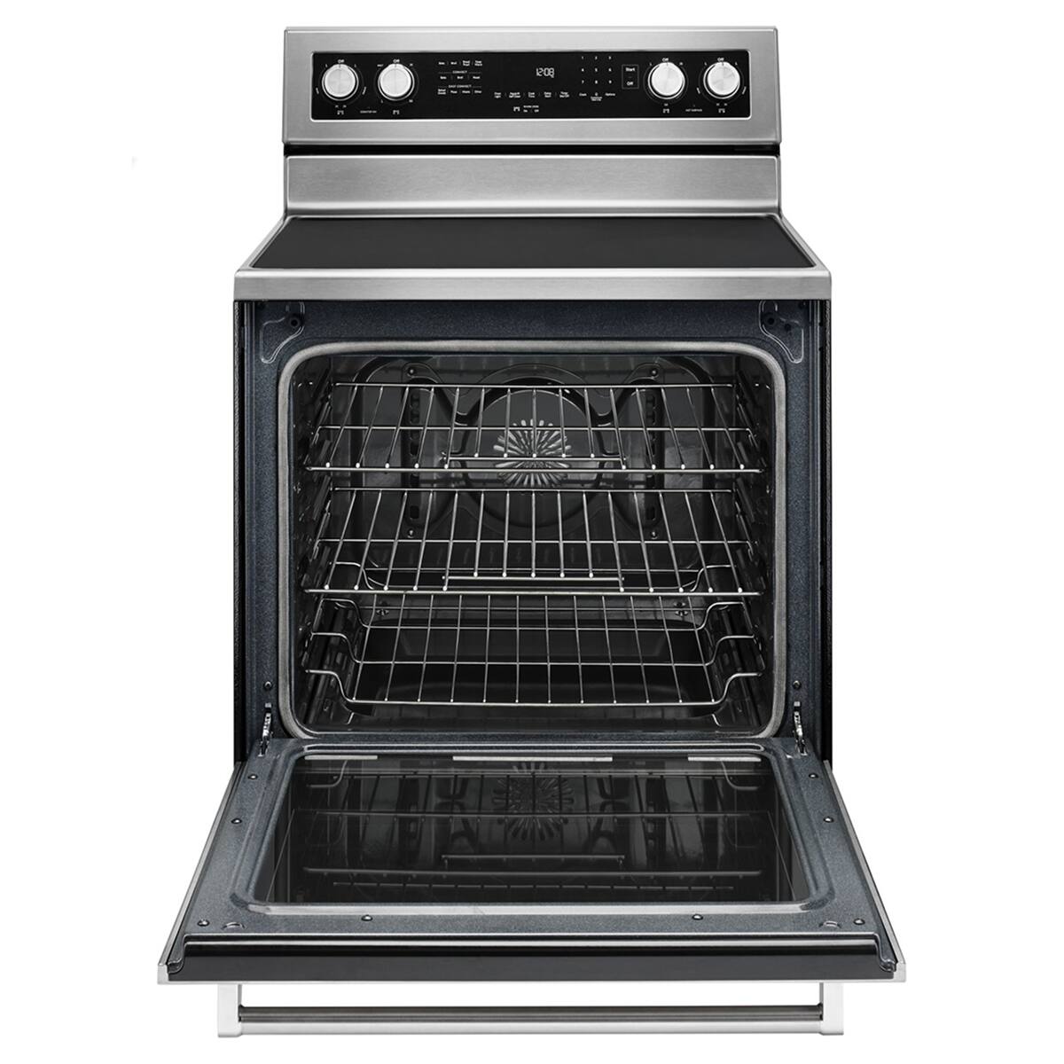 Angle. KitchenAid - KitchenAid - 6.4 Cu. Ft. Self-Cleaning Freestanding Electric Convection Range - Stainless steel - Stainless Steel.