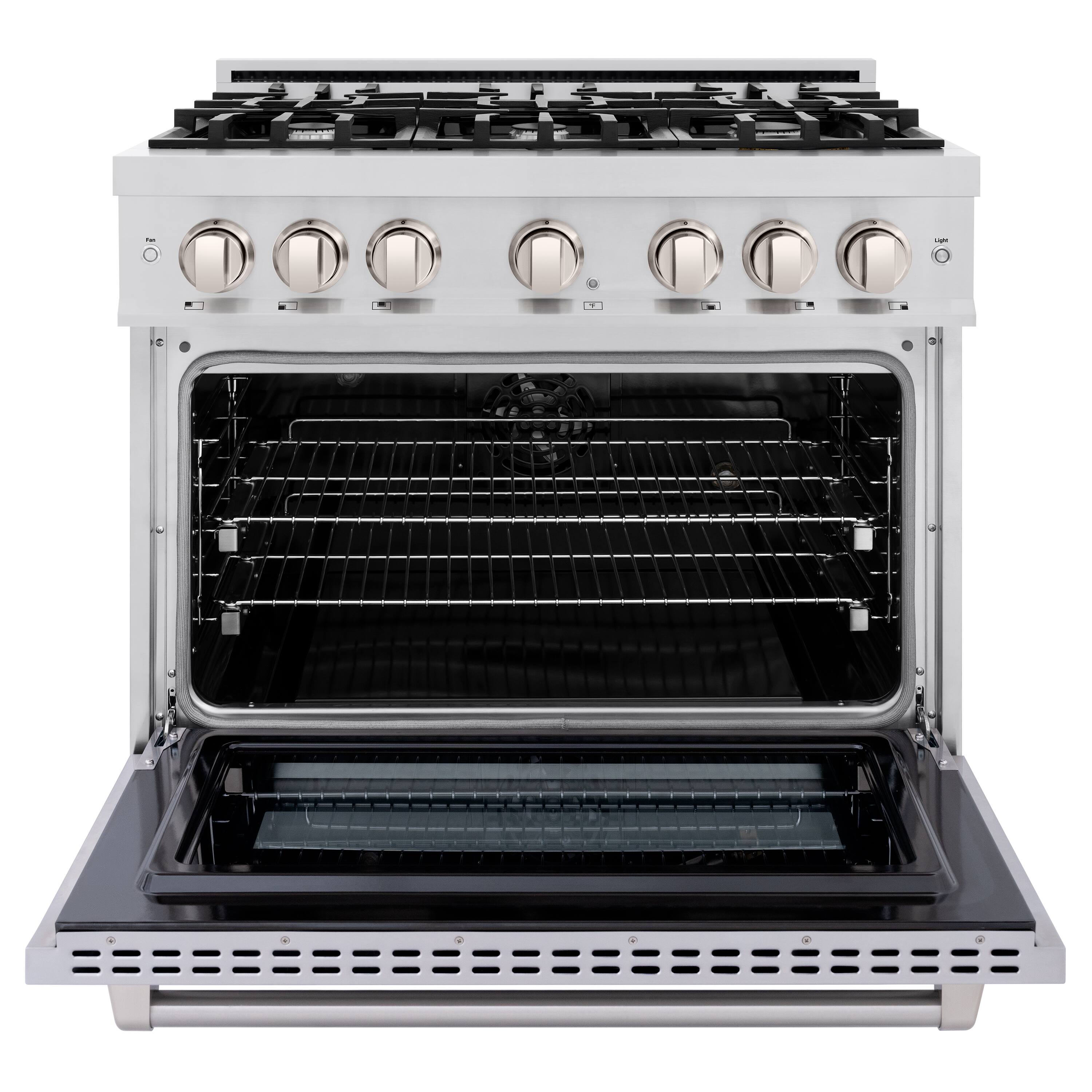 Alt View 1. ZLINE - ZLINE 36" Select Dual Fuel Stainless Steel Range w/ 6 Burner Cooktop & Convection Oven (HDR36).