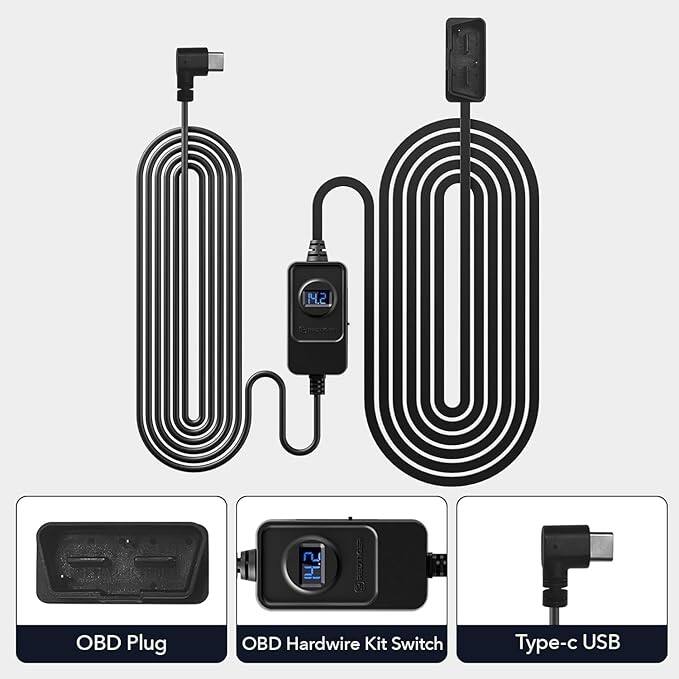 I H4.2 2 OBD Plug OBD Hardwire Kit Switch Type- USB