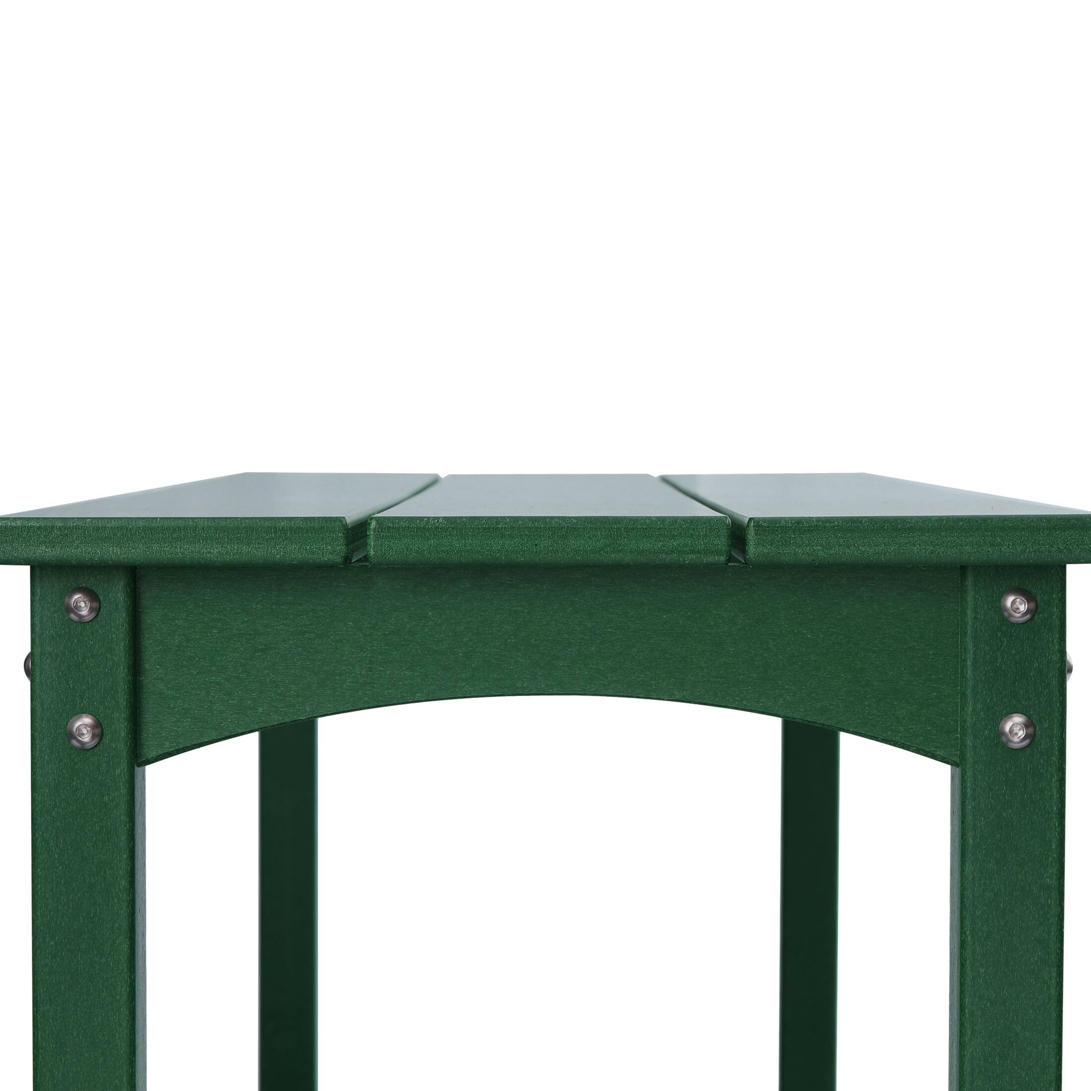 Alt View 5. WestinTrends - WestinTrends Malibu 55" Outdoor Patio HDPE Adirondack 2-Tier Shelf Console Table - Dark Green.