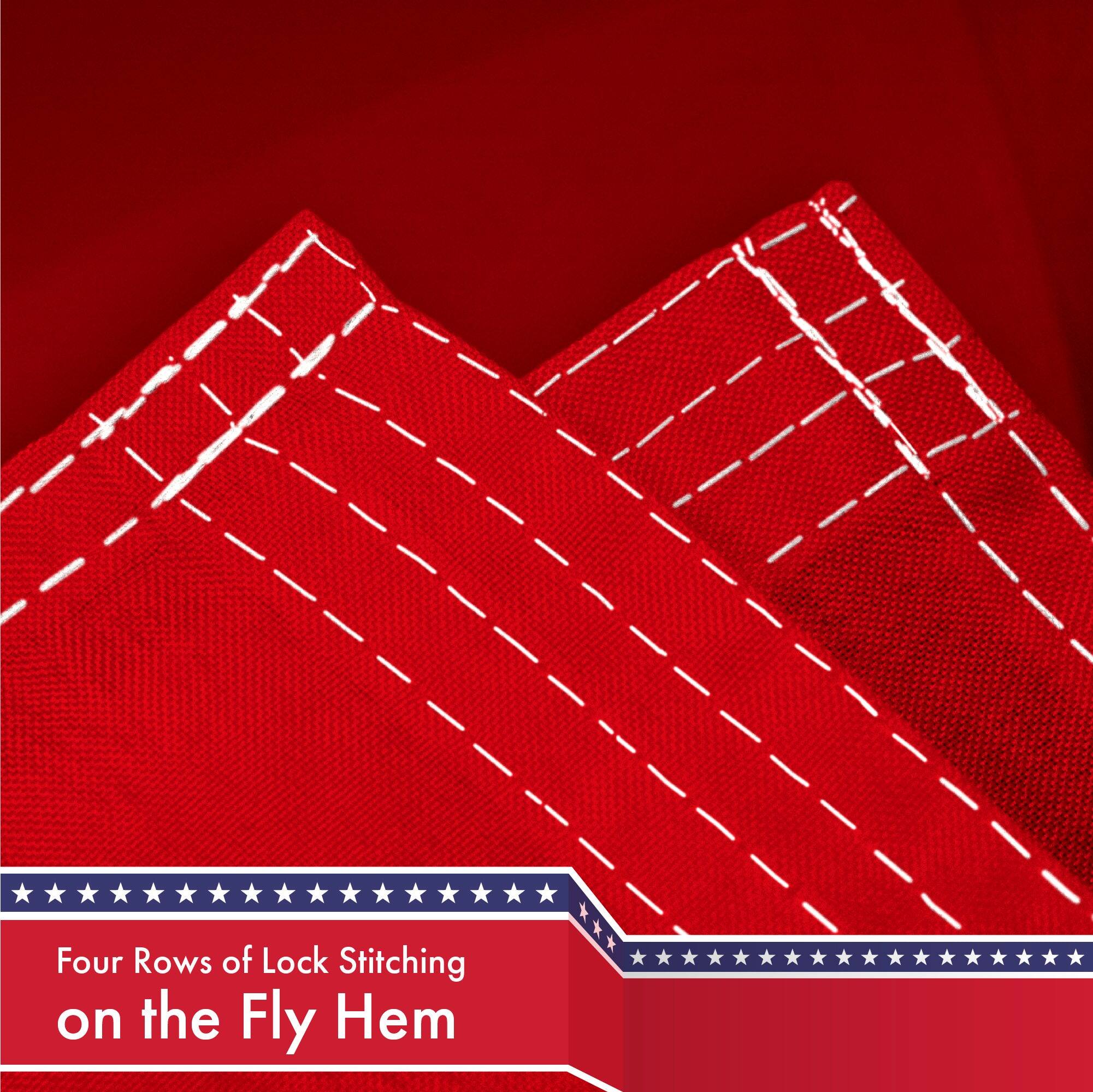Four Rows of Lock Stitching on the Fly Hem