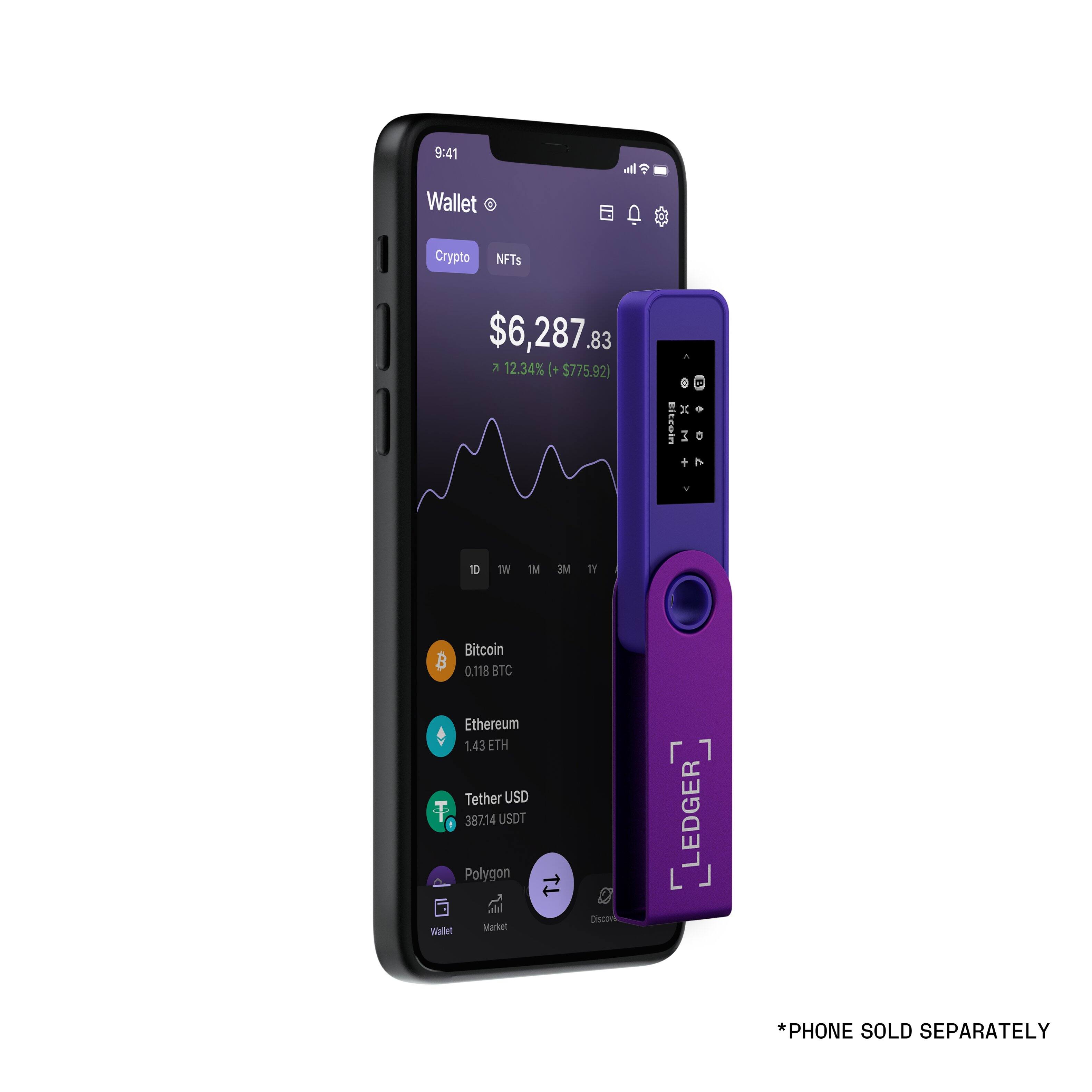 Alt View 15. Ledger - Nano S Plus Crypto Hardware Wallet - Amethyst Purple.