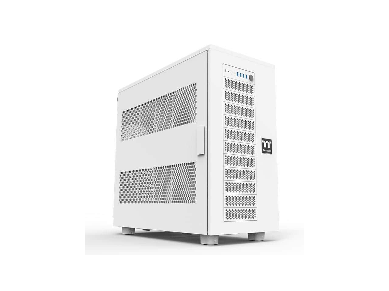 Thermaltake - AX700 Snow Super Tower Chassis - Super Tower - Snow - Steel, SPCC - 20 x Bay - XL-ATX, SSI CEB, SSI EEB - Black