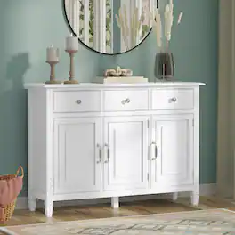 Simpli Home - Connaught 40 inch Wide Solid Wood Traditional Entryway Storage Cabinet - White