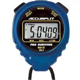 Accusplit - A601X Pro Survivor Stopwatch with Special Million Cycle Switches | Extra Large Display with Magnum XL Digits - Blue