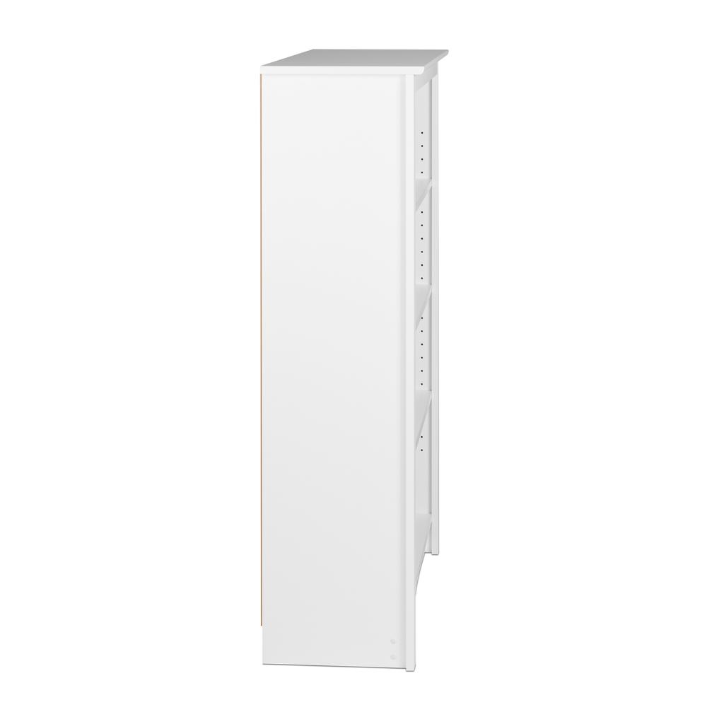 Back. Prepac - 4-shelf Bookcase, White - White.