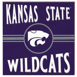 Jardine - Kansas State Wildcats 10'' x 10'' Retro Team Sign - Purple