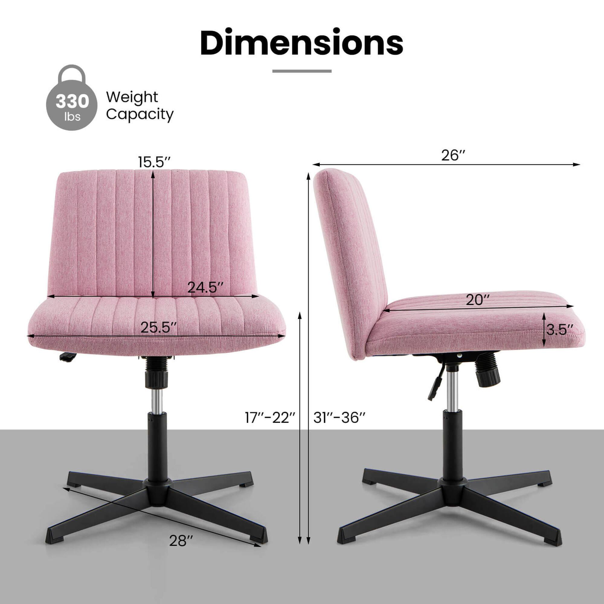 Dimensions: 330 weight lbs capacity, 15.5" 26" 24.5" 20" 25.5" 3.5" 17"-22" 31"-36" 28".