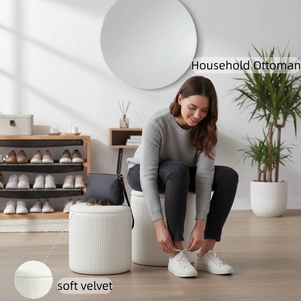 Household Ottoman  
soft velvet
