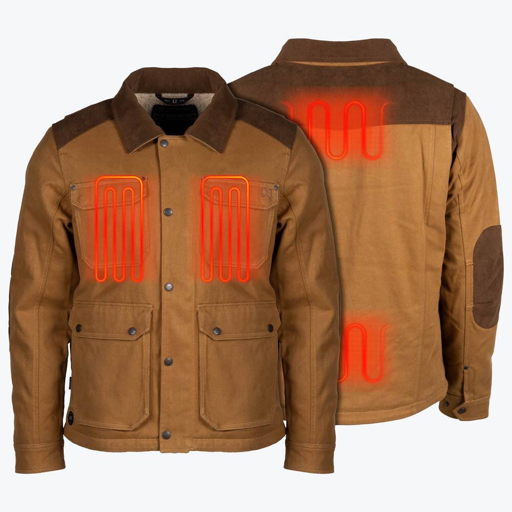 Alt View 1. Mobile Warming - Men's Ranch 3/4 Heated Jacket - Tan.