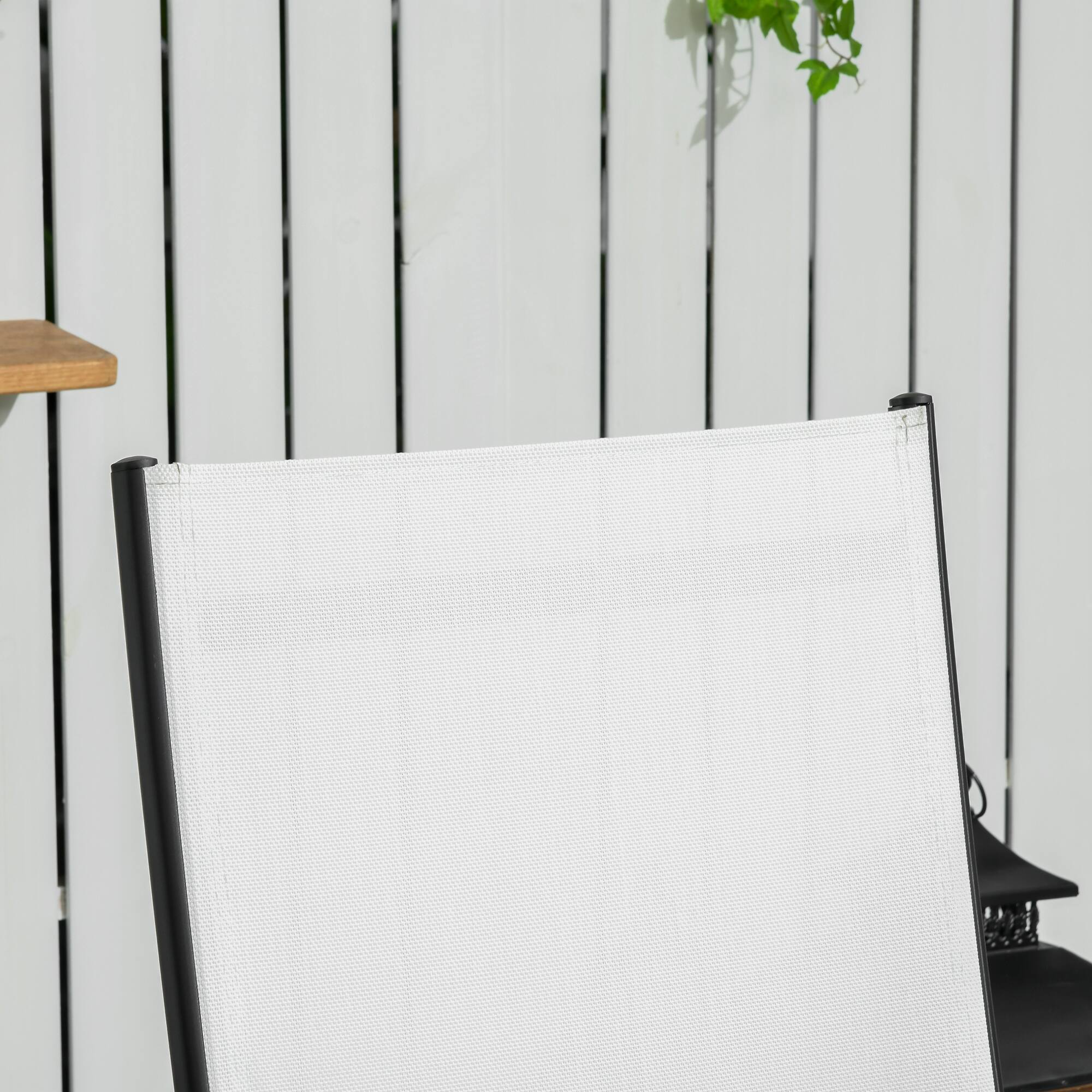 Alt View 8. Outsunny - Chaise Lounge Outdoor, 2 Piece Lounge Chair with Wheels, Tanning Chair with 5 Adjustable Positions for Patio, Beach - Cream White.