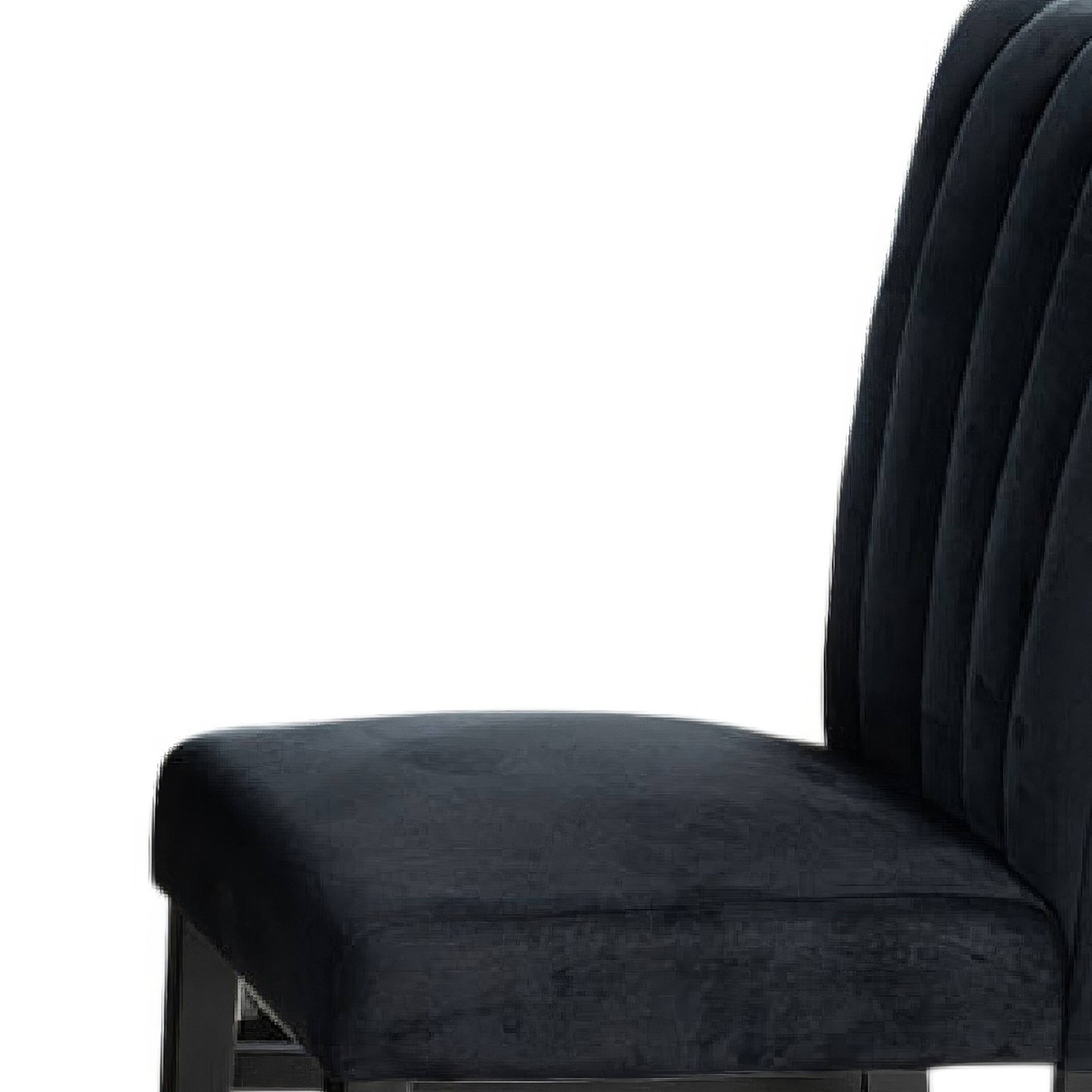 Alt View 1. Manhattan Lane - Sely Side Dining Chair Set of 2, Foam Fill Seat and Channeled Back, - Black.
