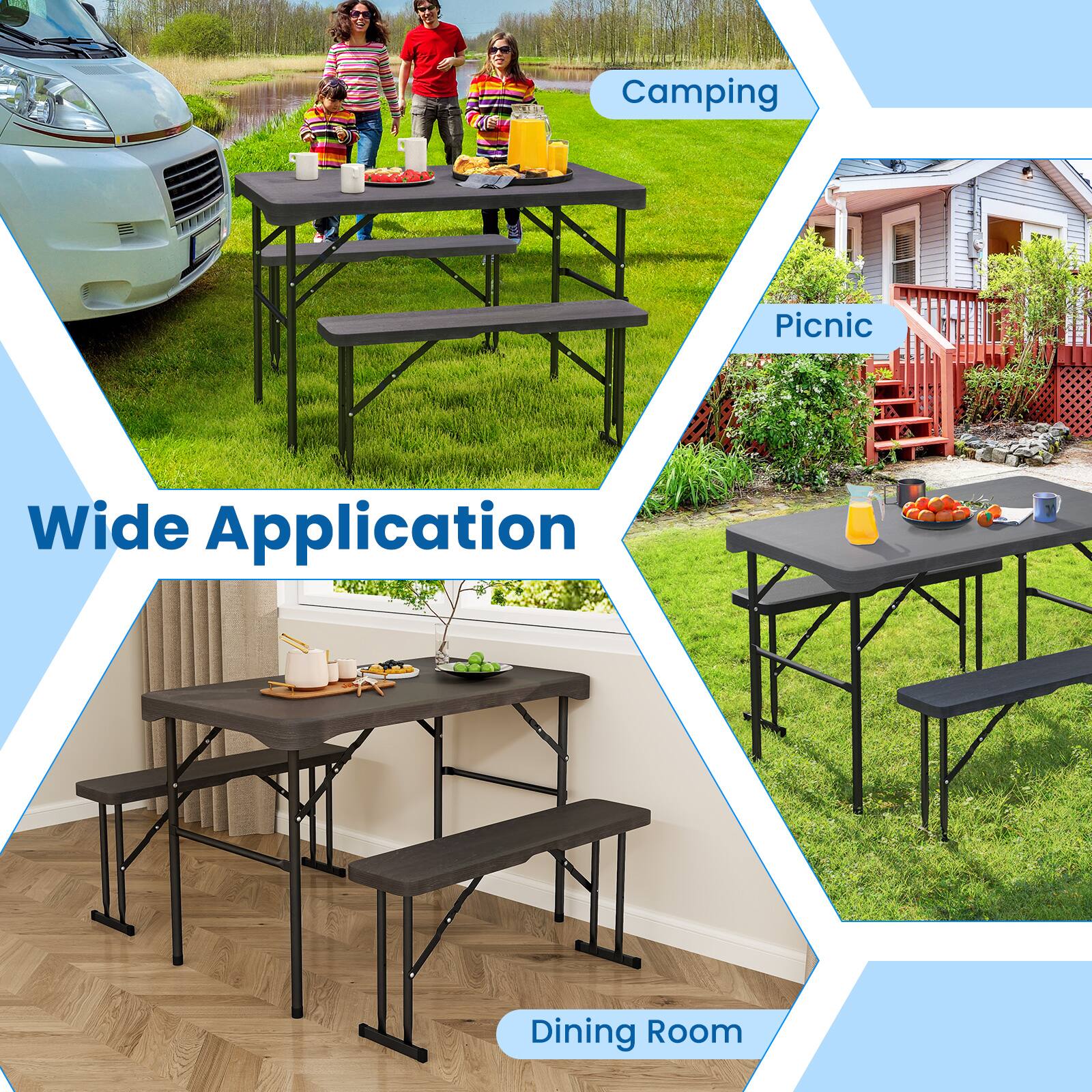 Wide Application

Camping

Picnic

Dining Room