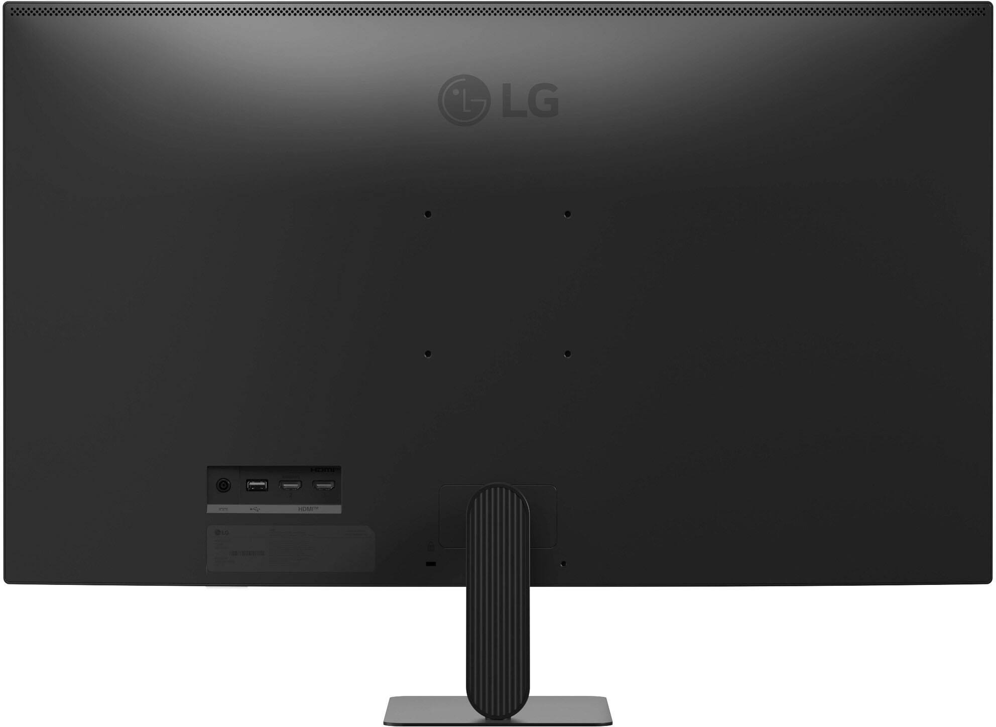Back. LG - 32" 4K UHD 60Hz 5ms Smart Monitor with HDR10, Built-in Speakers (HDMI, USB-A) - Black.