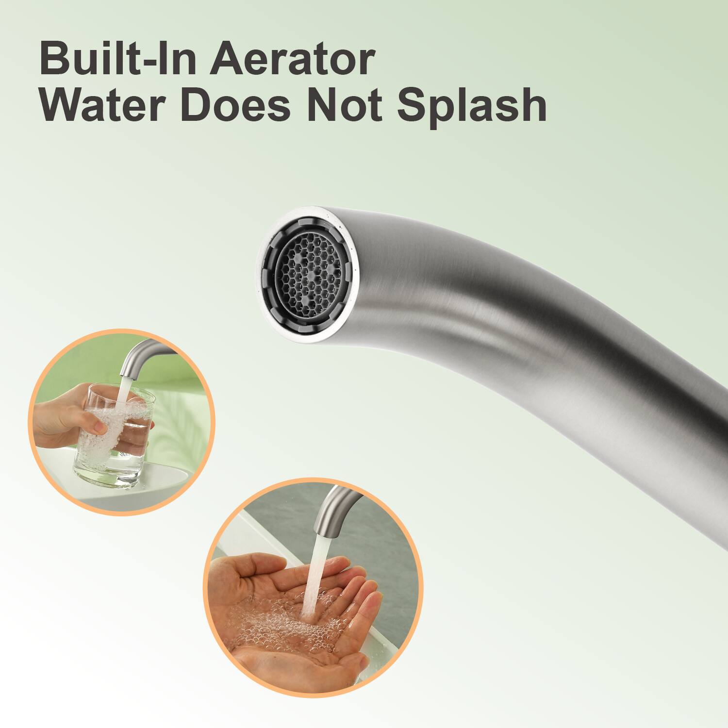 Built-In Aerator Water Does Not Splash