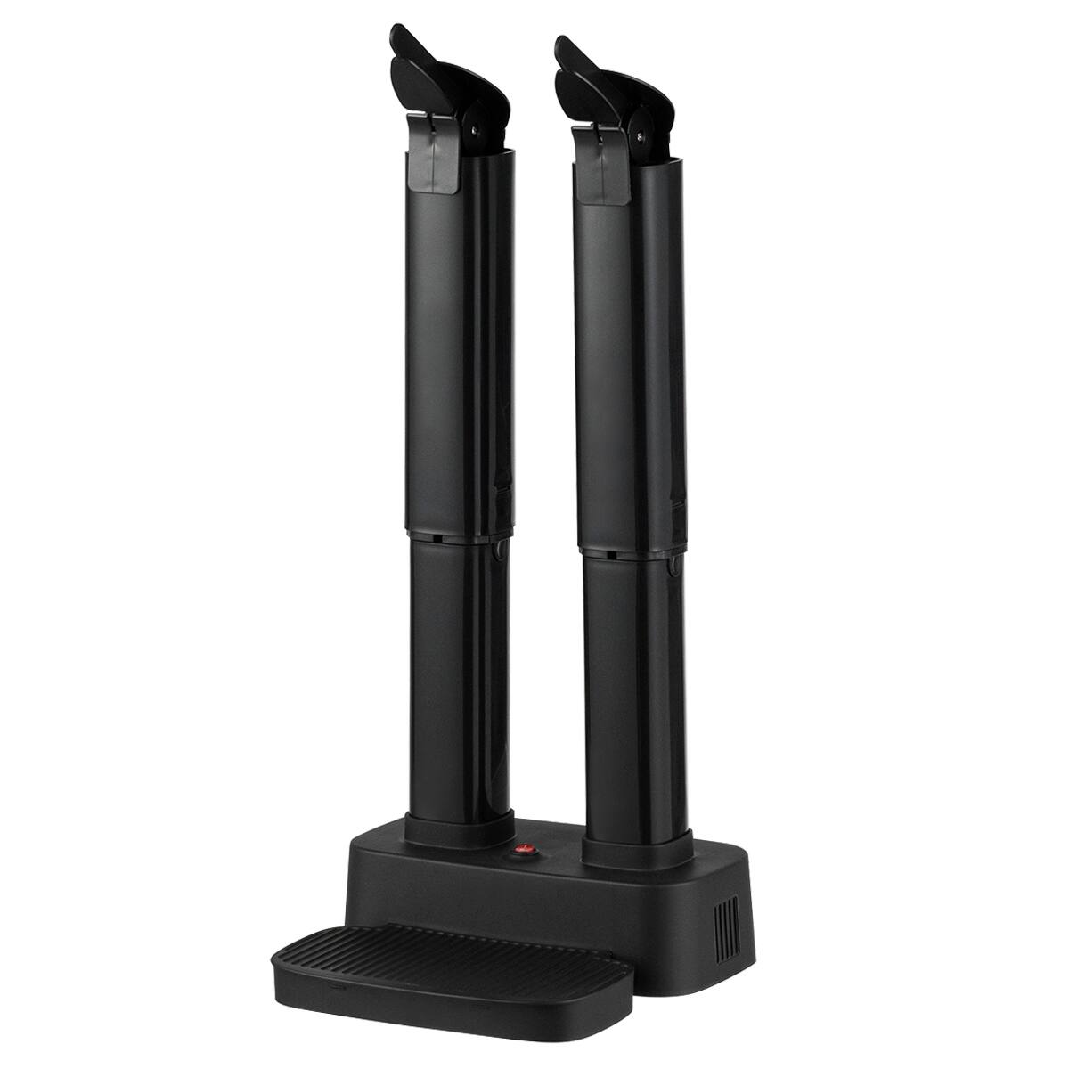 Front. Costway - 2-Shoe Electric Shoe Dryer Warmer Portable Adjustable Boots Socks Gloves Helmets - Black.