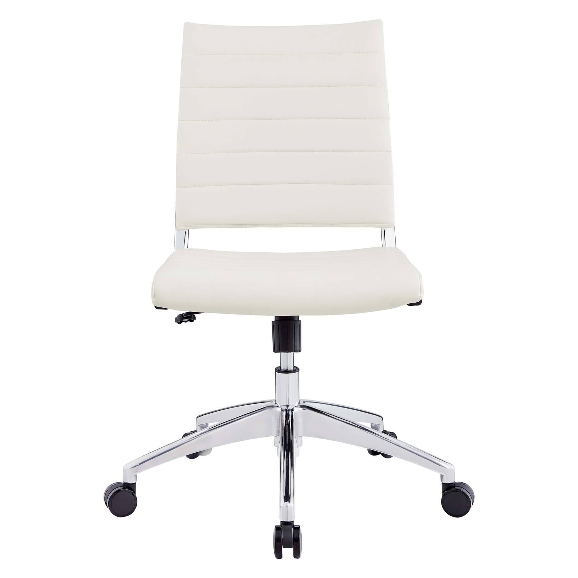Alt View 4. Modway - Jive Armless Mid Back Office Chair by Modway - White.