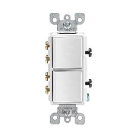 Leviton - Decora 15 amps 3 Way Rocker Switch 1 pk - White