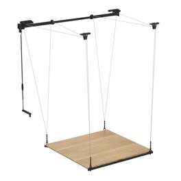 Fleximounts - Gl2 4x4 Ft Garage Lifting Storage Rack With Platform - Black