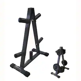 Amber Sporting Goods - Ultimate Gym Storage: Olympic 2 Plate Weight Rack to Organize & Maximize Home Workouts - Black