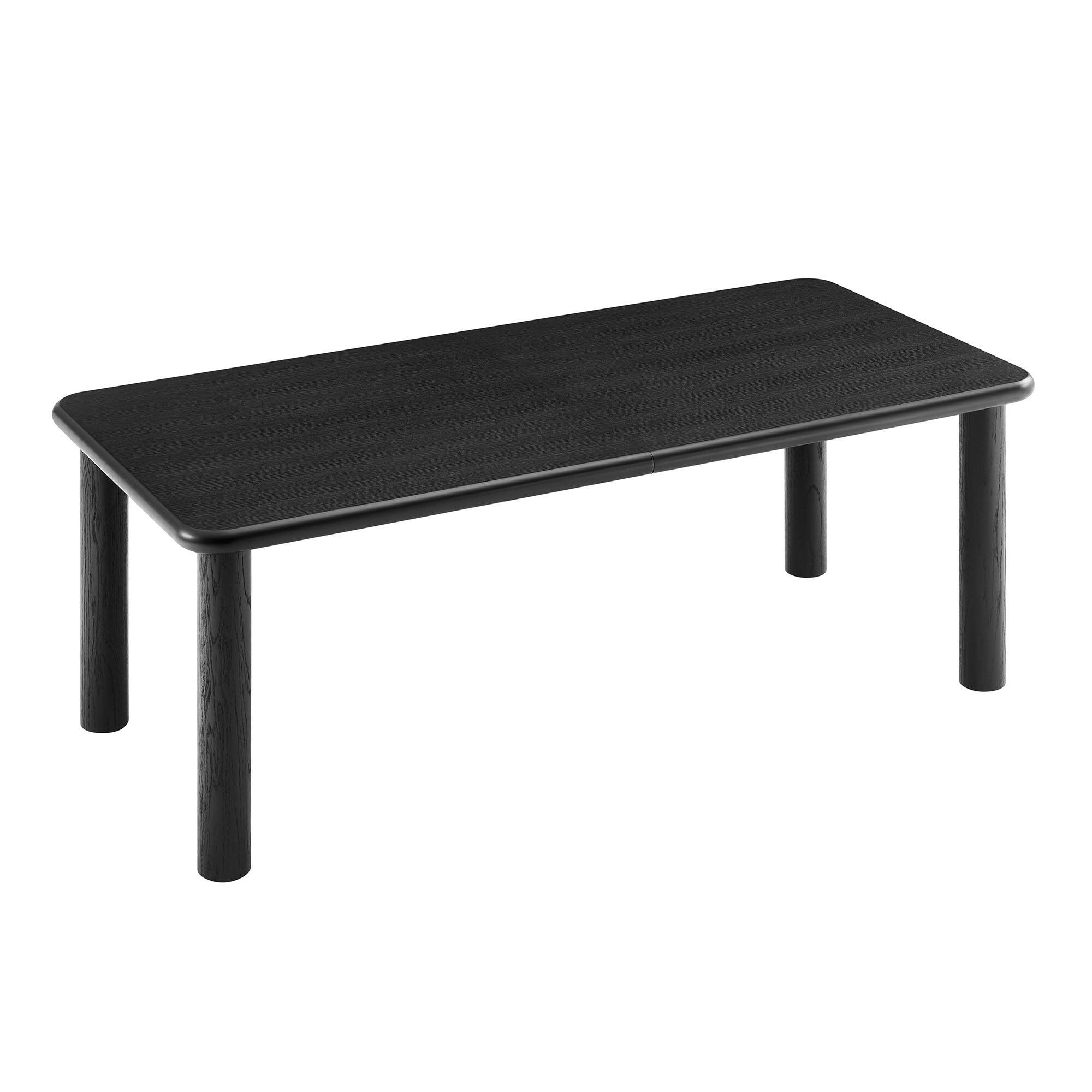 Alt View 2. Modway - Alvia 86"–105" Extendable Rectangular Wood Dining Table by Modway - Black.