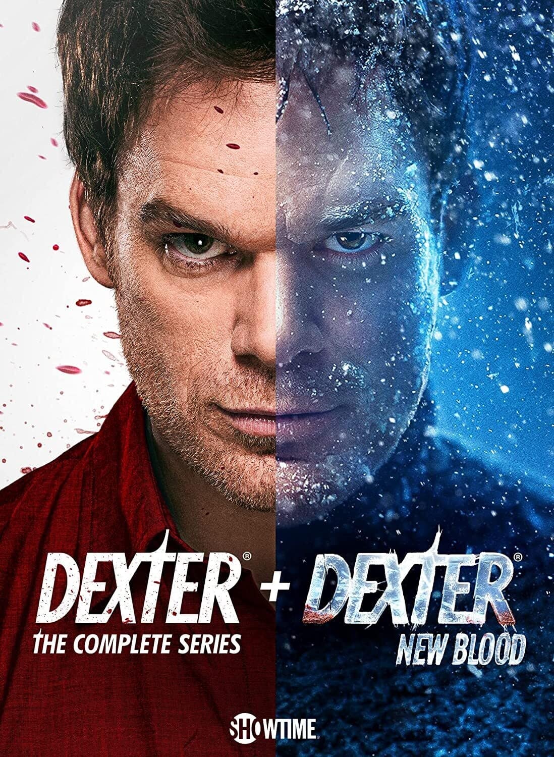 Front. Dexter: The Complete Series + Dexter: New Blood   - DVD.