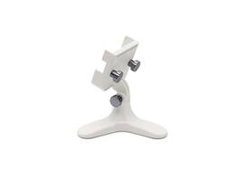 WeatherTech - DeskFone Two View | Rotatable & Adjustable Universal Desktop Cell Phone Holder – White Body – Graphite Metal Knobs - White/Graphite Metal