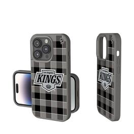 Keyscaper - NHL - Los Angeles Kings Plaid Soft Touch iPhone Case - 15 - Gray
