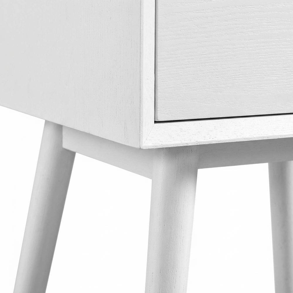 Alt View 1. FurniFact - Nightstand with Modern Design and Sturdy Construction for Bedroom Use - White.