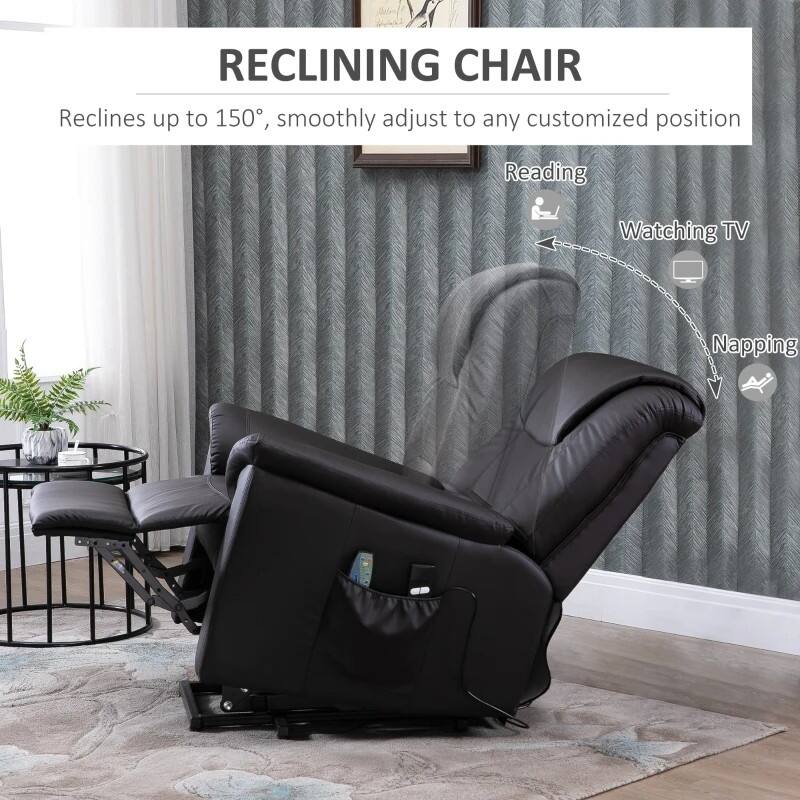 RECLINING CHAIR  
Reclines up to 150°, smoothly adjust to any customized position  

- Reading  
- Watching TV  
- Napping