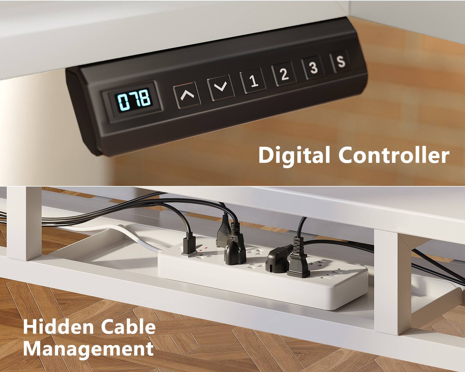 80 1 2 3 S Digital Controller Hidden Cable Management