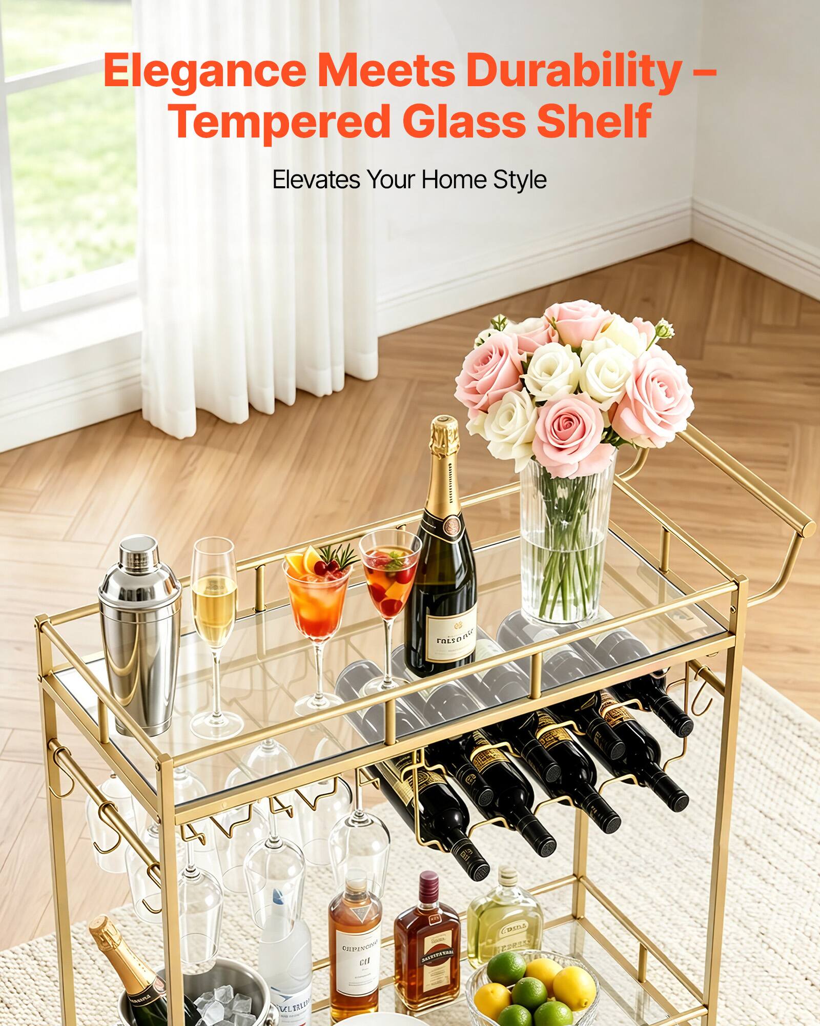 Elegance Meets Durability - Tempered Glass Shelf Elevates Your Home Style