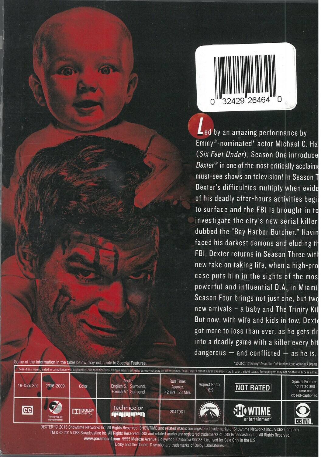 Alt View 1. Dexter: Seasons 1 - 4   - DVD.