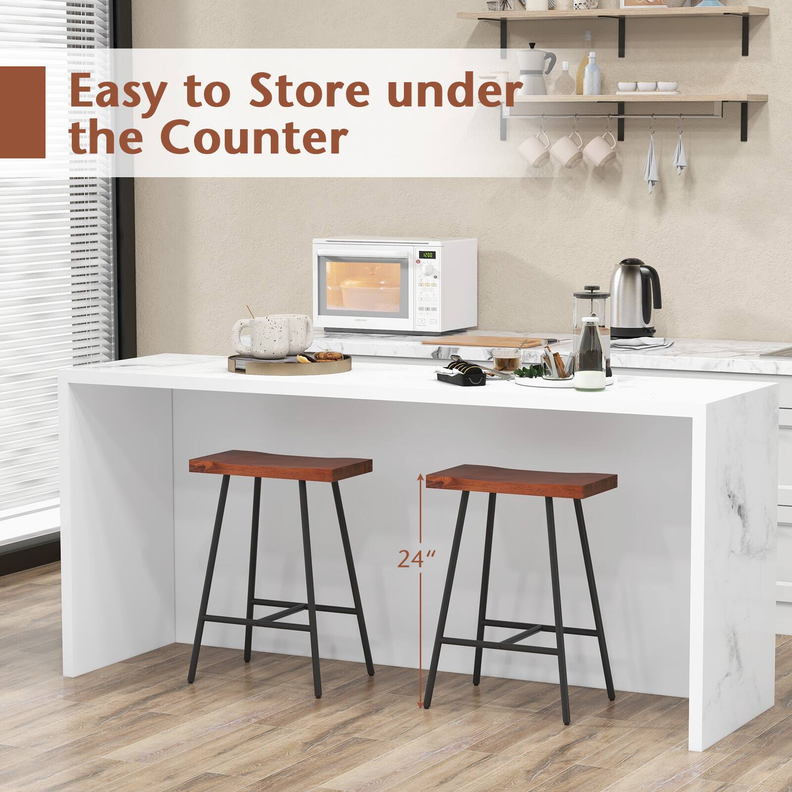 Easy to Store Under the Counter: 24"