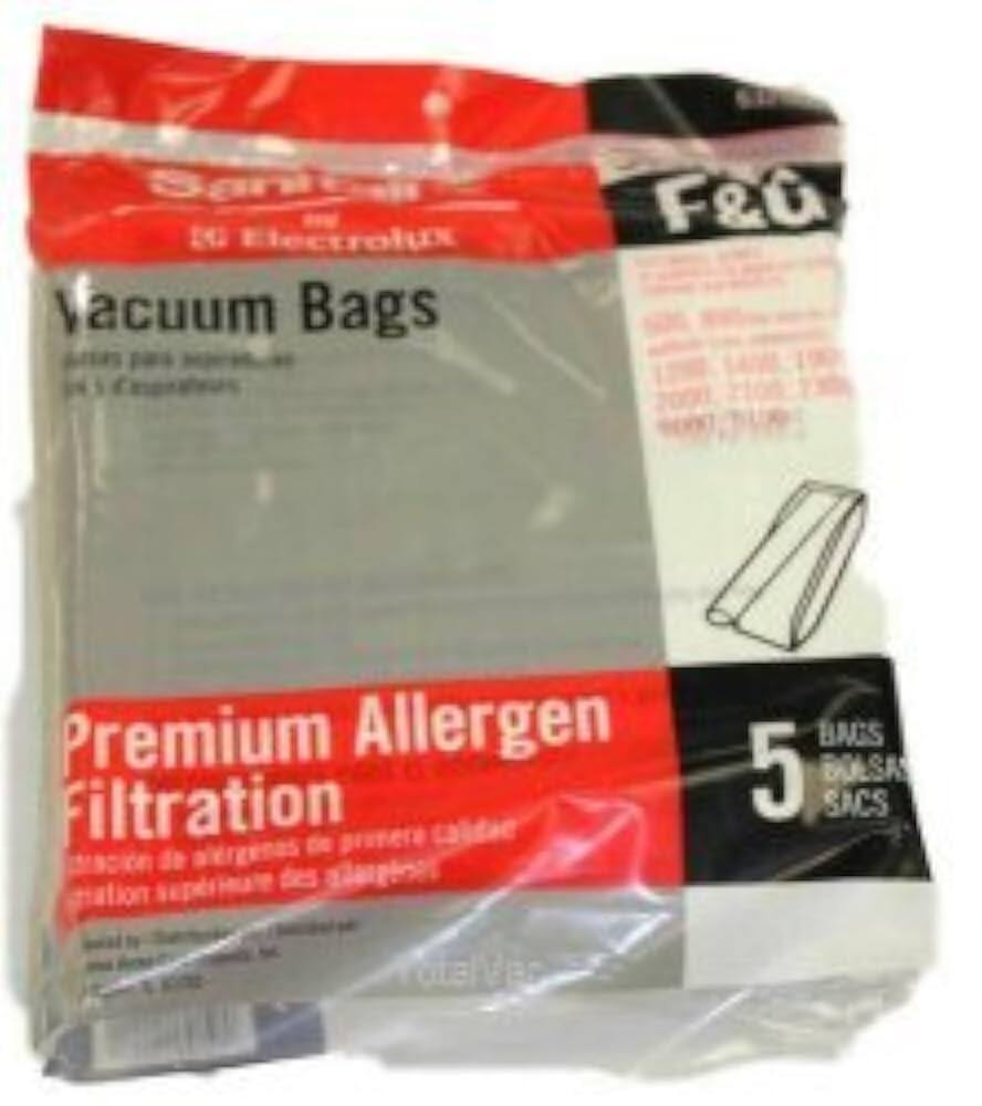 Electrolux Vacuum Bags  
Premium Allergen Filtration  
5 Bags  
Bolsas  
Sacs