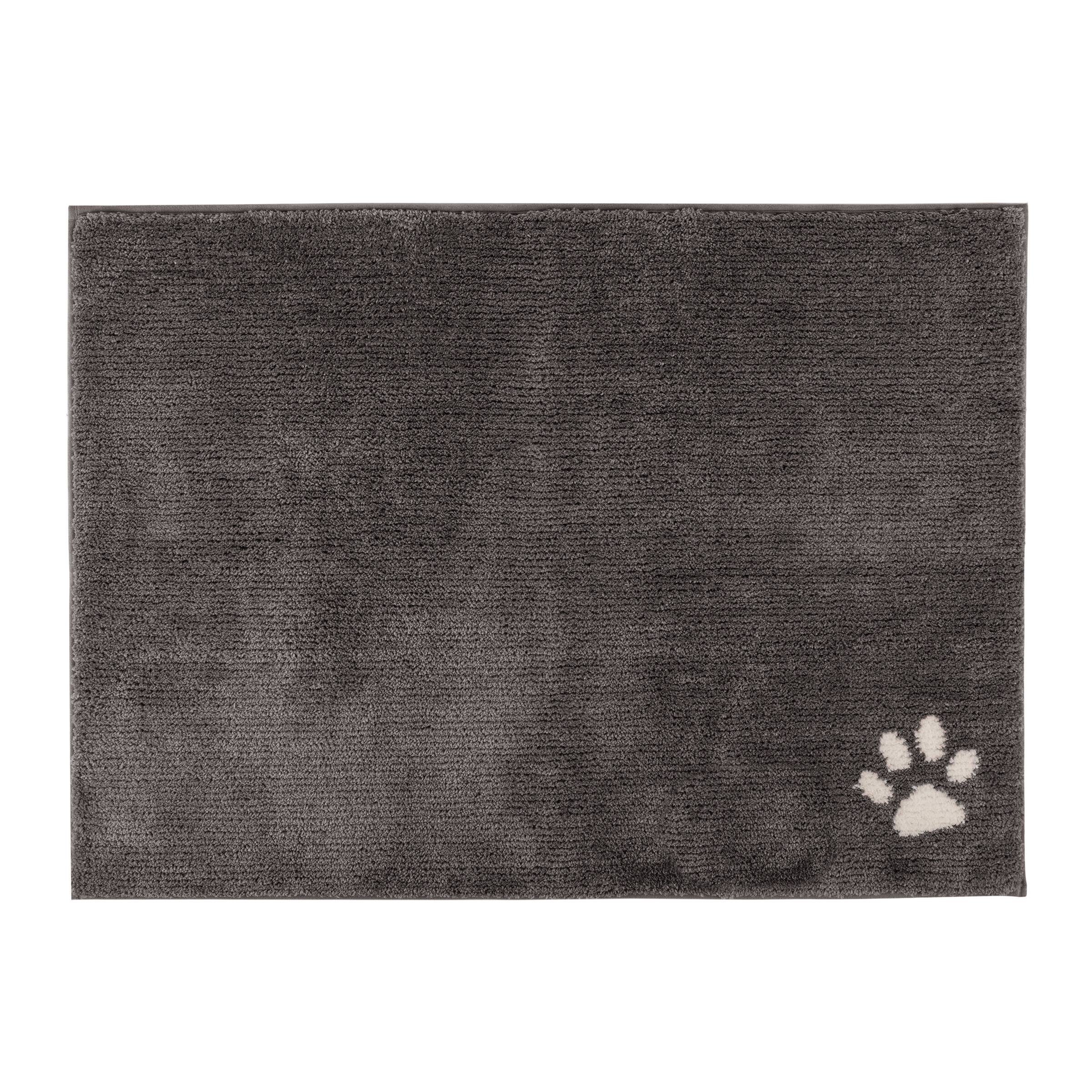 Gray with White Paw Print